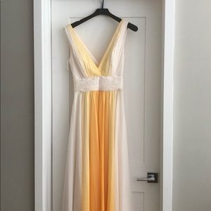 Halston Heritage ombré chiffon gown. NWT